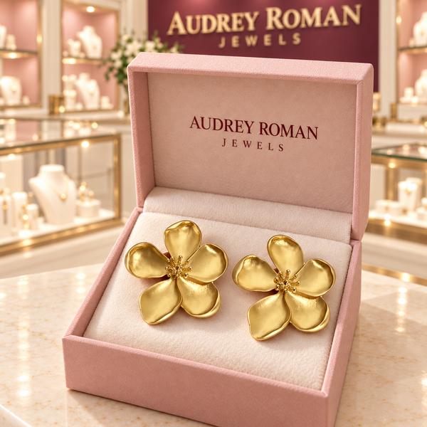 Cassandra Gold-Tone Flower Earrings