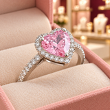 Catherine Heart Ring | Silver-Tone close-up detail in the Audrey boutique.